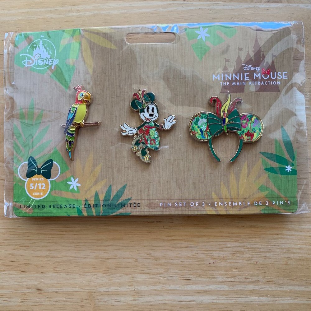 Minnie Mouse Main Attraction Tiki Room Pin set